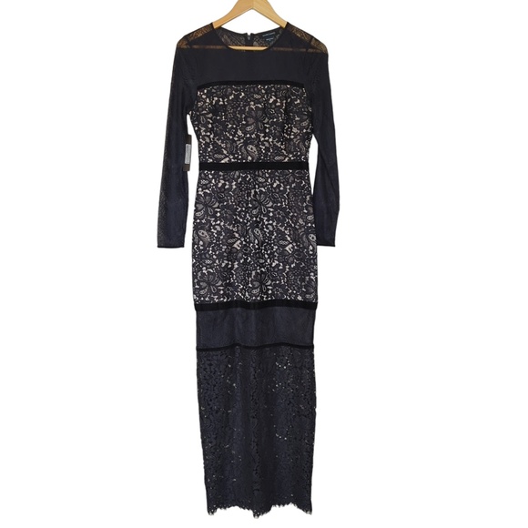 Marciano Black Lace Maxi Dress - Picture 3 of 15